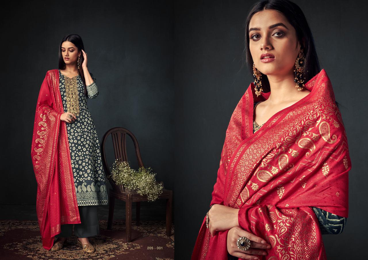 Sargam Print Presents Nigah Pure Pashmina Designer Print With Embroidery Work Salwar Kameez