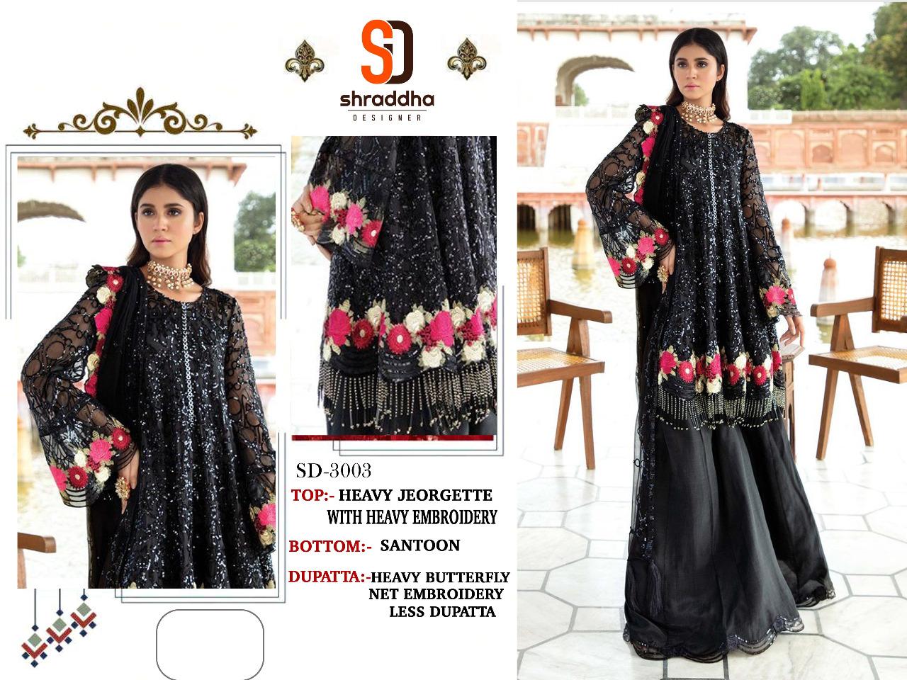 Shraddha Designer Heavy Fox Georgette With Heavy Embroidery Work Pakistani Collection Salwar Kameez