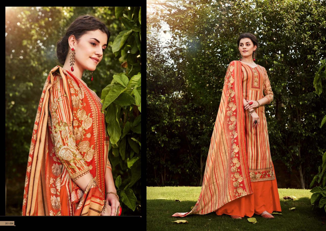 Sargam Prints Presents Queene Pure Pashmina Designer Print With Foil Work Salwar Kameez