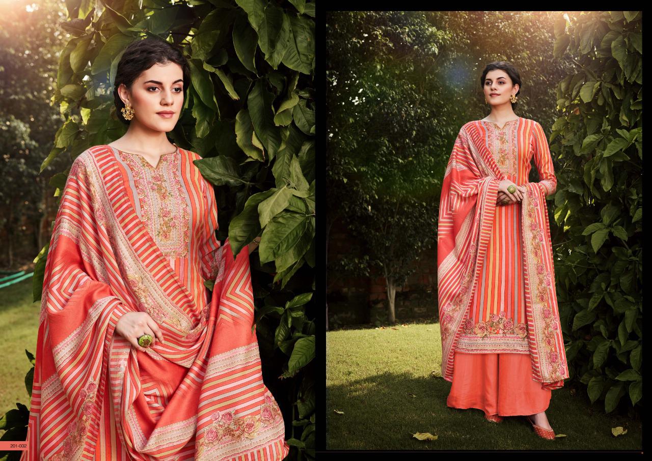 Sargam Prints Presents Queene Pure Pashmina Designer Print With Foil Work Salwar Kameez