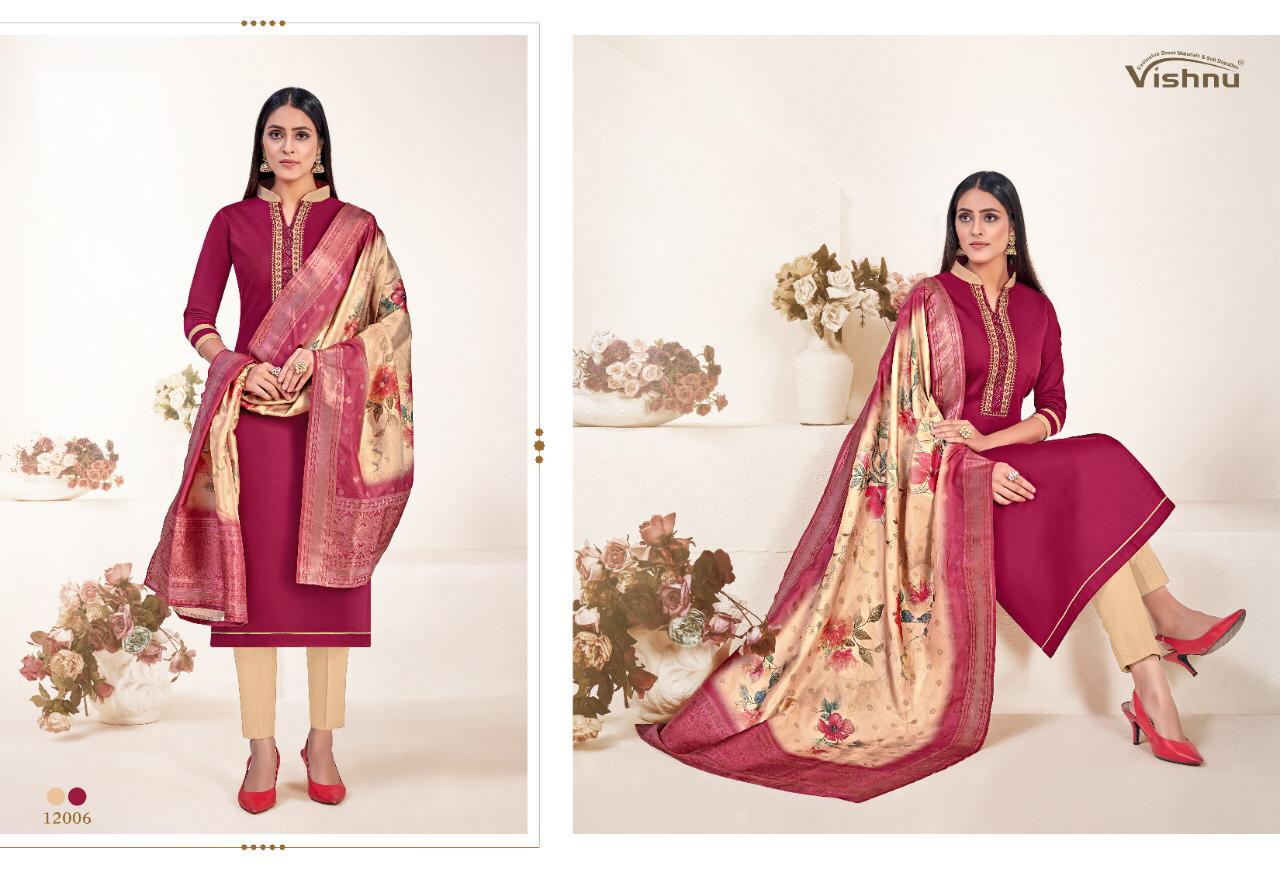 Vishnu Impex Presents Mahreen Jam Silks Fancy Designer Salwar Suits