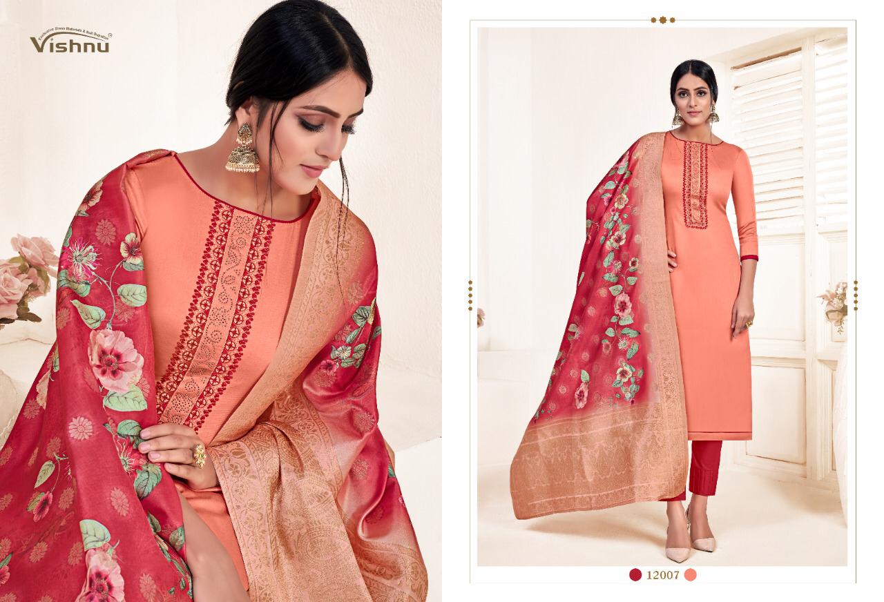 Vishnu Impex Presents Mahreen Jam Silks Fancy Designer Salwar Suits
