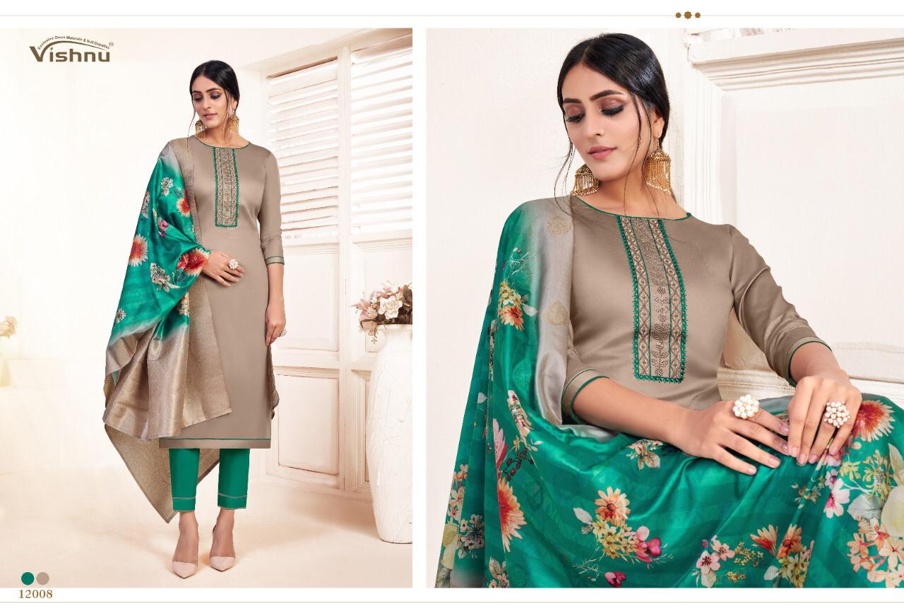 Vishnu Impex Presents Mahreen Jam Silks Fancy Designer Salwar Suits