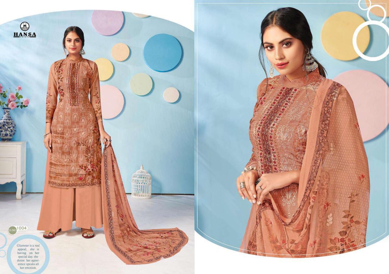 Hansa Launched Sonpari Georgette Digital Print Ari Work Salwar Kameez