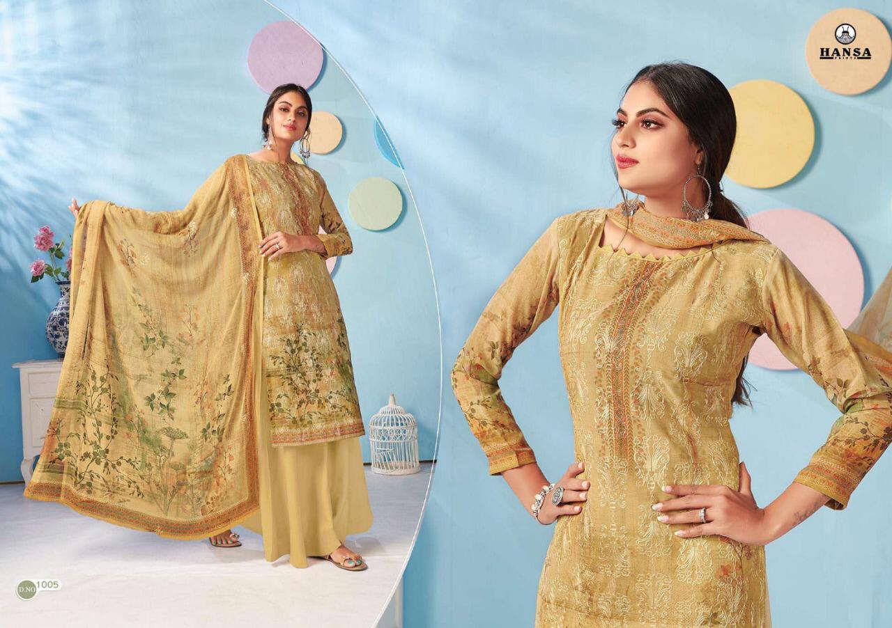 Hansa Launched Sonpari Georgette Digital Print Ari Work Salwar Kameez