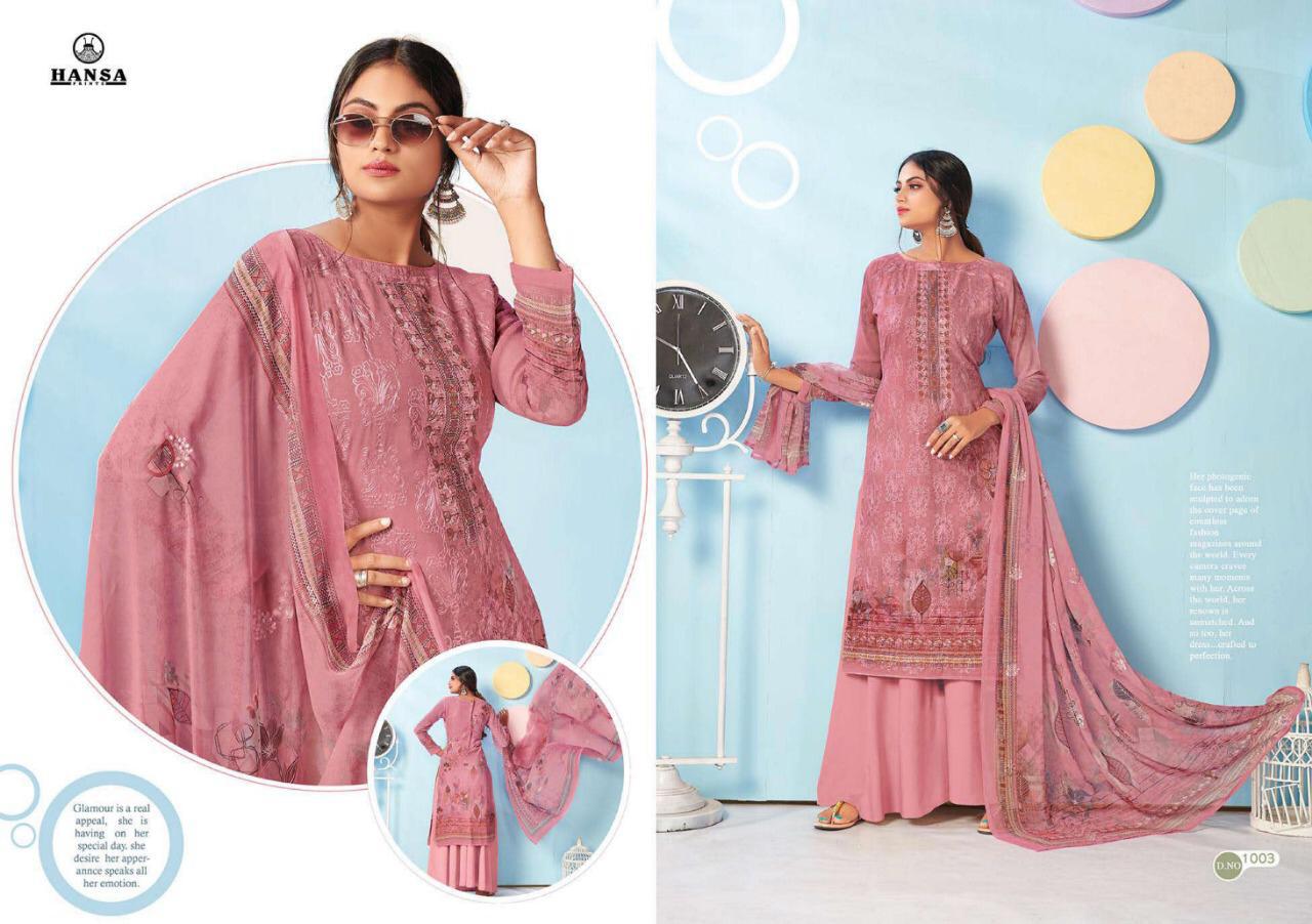 Hansa Launched Sonpari Georgette Digital Print Ari Work Salwar Kameez