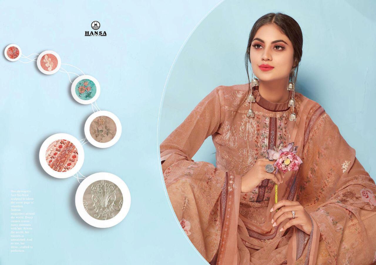Hansa Launched Sonpari Georgette Digital Print Ari Work Salwar Kameez
