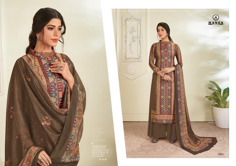 Hansa Launcehd Hidaya Shabnam Pashmina Digital Print With Swarovski Work Salwar Kameez