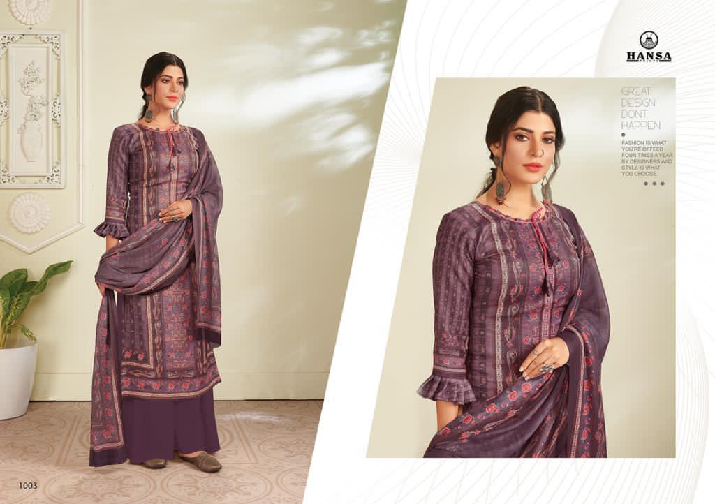 Hansa Launcehd Hidaya Shabnam Pashmina Digital Print With Swarovski Work Salwar Kameez