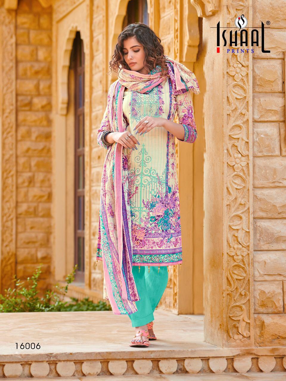 Ishaal Print Launched Gulmohar Vol 16 Pure Lawn Fancy Designer Salwar Suits