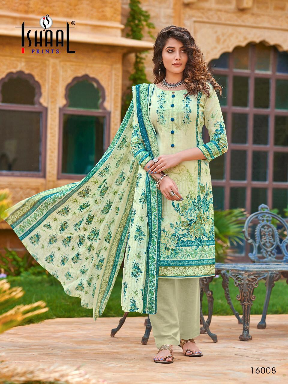 Ishaal Print Launched Gulmohar Vol 16 Pure Lawn Fancy Designer Salwar Suits