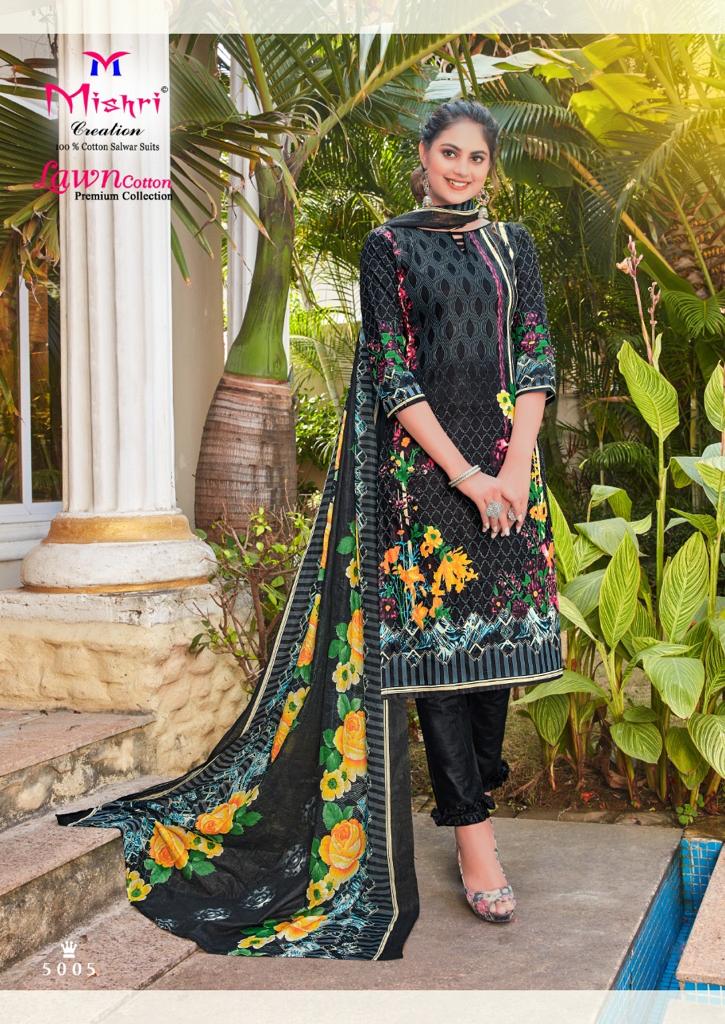 Mishri Creation Launched Lawn Cotton Vol 5 Fabric Lawn Cotton Karachi Style Salwar Suit