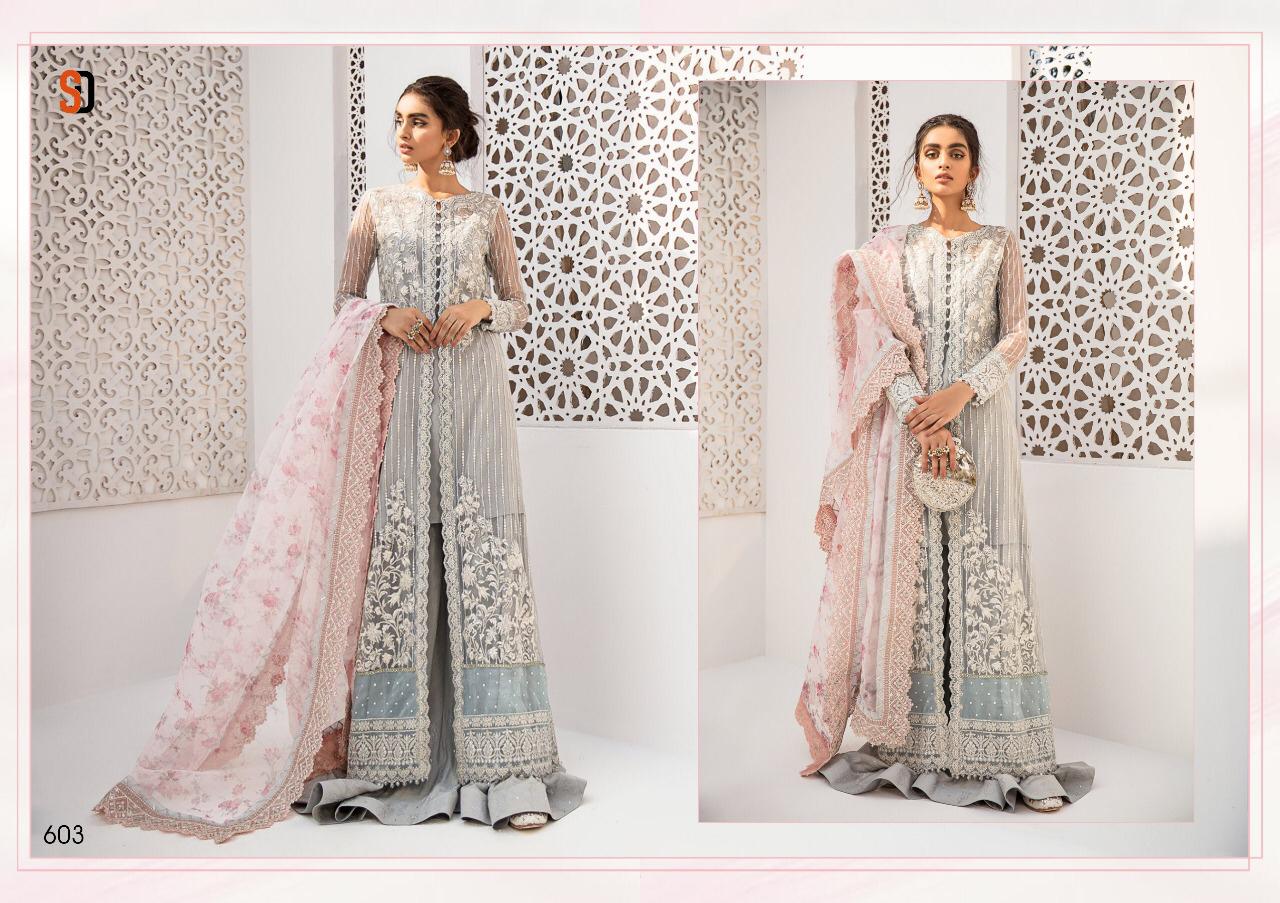 Sharaddha Designer Presents Qulamkar Heavy Butterfly Net With Heavy Embroidery Work Pakistani Suits