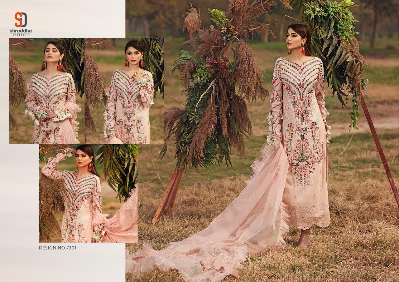 Shraddha Designer Presents Charizma Vol 3 Pure Cambric Cotton With Heavy Embroidery Work Pakisatni Suits