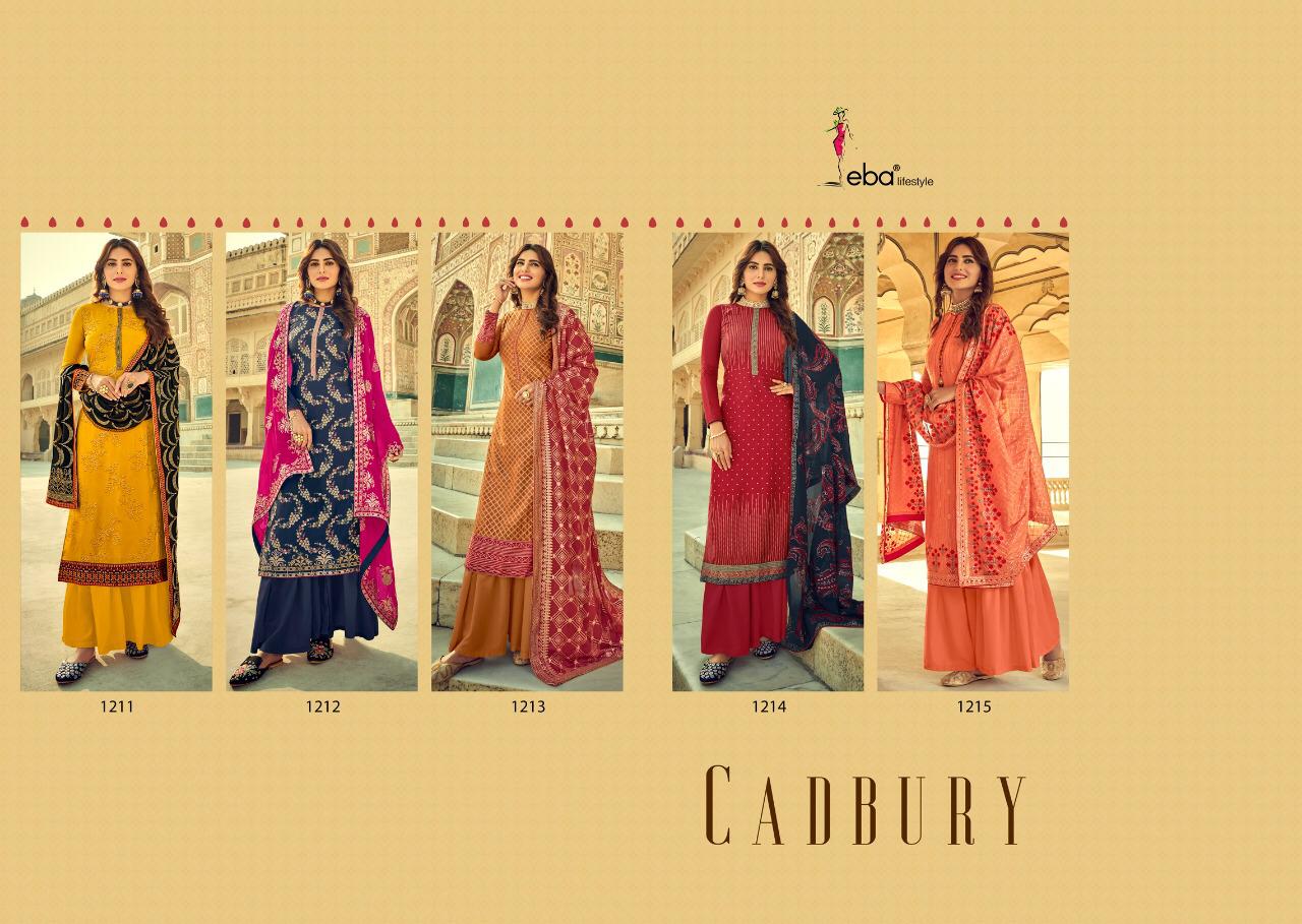 Eba Lifestyle Presents Cadbury Pure Viscose Upada Silk With Heavy Embroidery Work Salwar Kameez Wholesale Dealer Surat