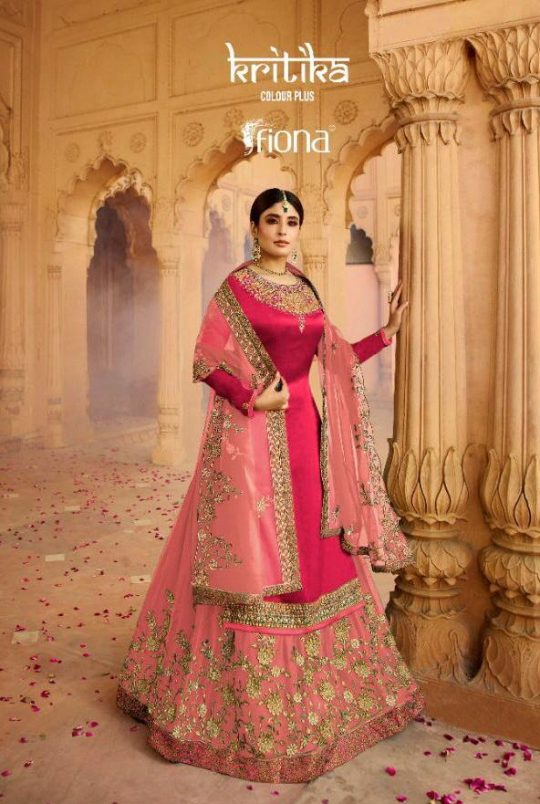 Fiona Presents Kritika Colour Plus Vol 3 Satin Georgette Fancy Designer Lehengas Wholesale Delar Surat