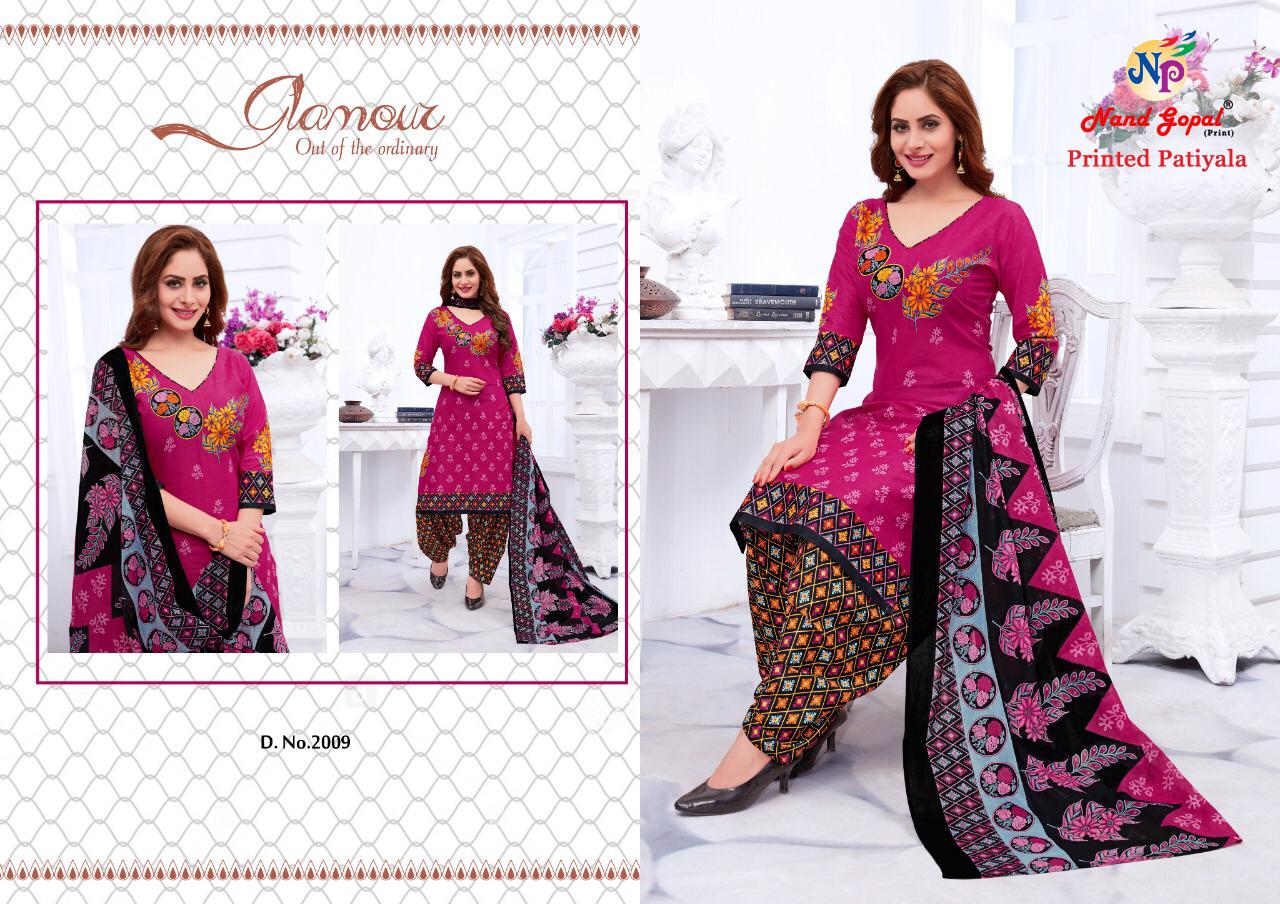 Nand Gopal Launched Printed Patiyala Pure Cotton Readymade Dress