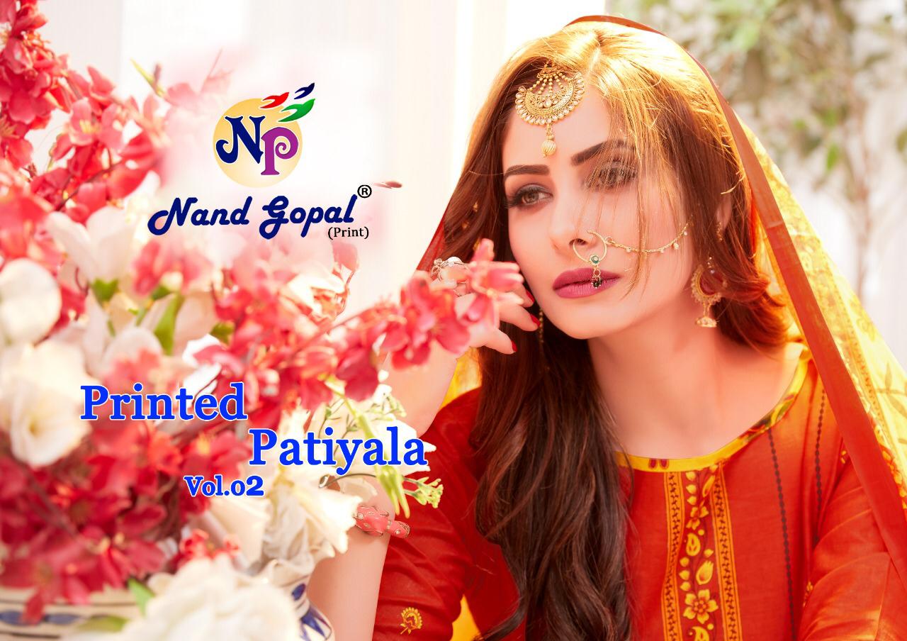 Nand Gopal Launched Printed Patiyala Pure Cotton Readymade Dress