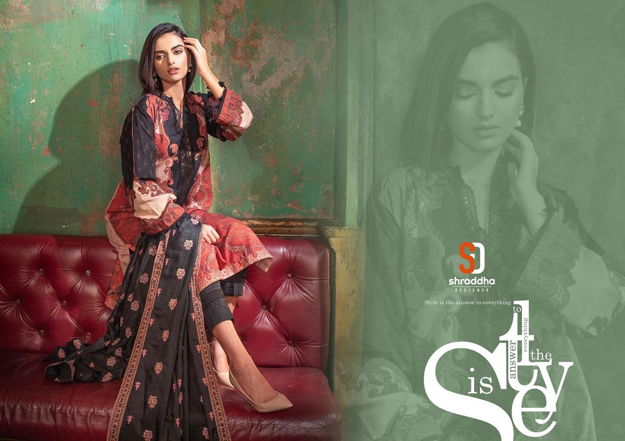 Shraddha Designer Presents Sobia Nazir Vital Vol 2 Lawn Cotton With Heavy Embroidery Work Salwar Suit Wholesale Dealer