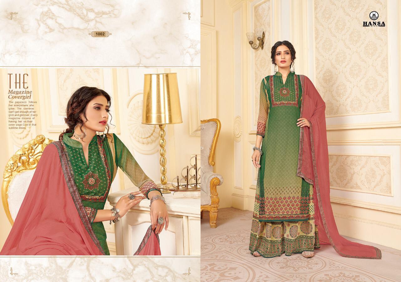 Hansa Prints Exclusive Era Georgette Digital Print With Handwork Salwar Kameez Wholesale Delar Surat