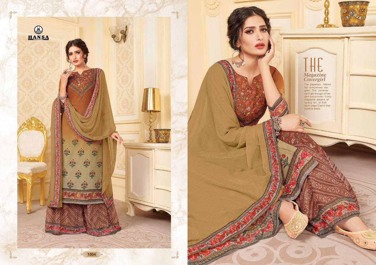Hansa Prints Exclusive Era Georgette Digital Print With Handwork Salwar Kameez Wholesale Delar Surat