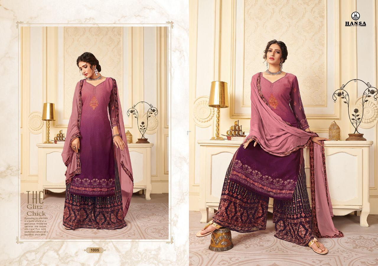 Hansa Prints Exclusive Era Georgette Digital Print With Handwork Salwar Kameez Wholesale Delar Surat
