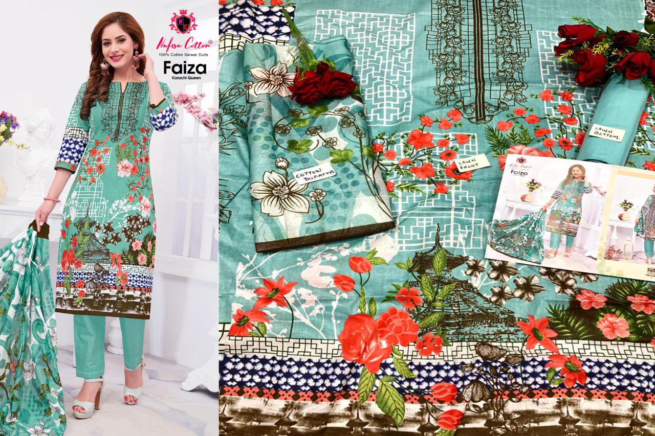 Nafisa Cotton Launched Faiza Karachi Queen Vol 5 Cotton Printed Salwar Suits Wholesale Delar Surat