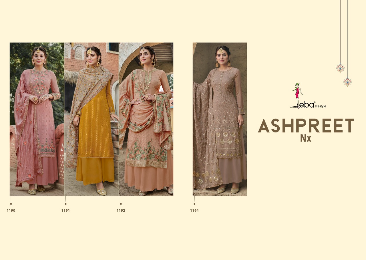 Eba Lifestyle Ashpreet Heavy Chinon With Heavy Embroidery Fancy Designer Salwar Kameez