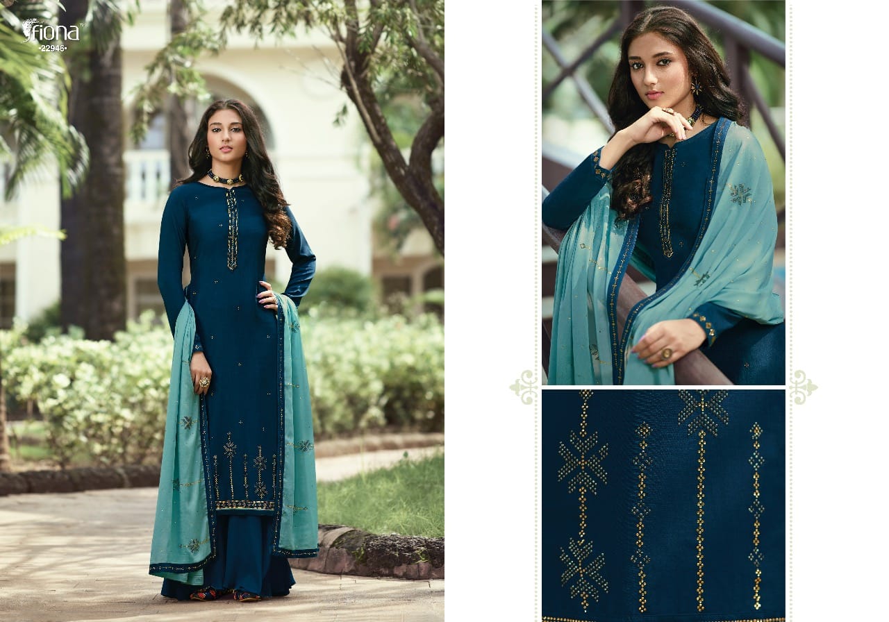 Fiona Launched Ujjwala Vol 5 Shree Soft Silk With Designer Top Salwar Kameez Wholesale Dealer Surat