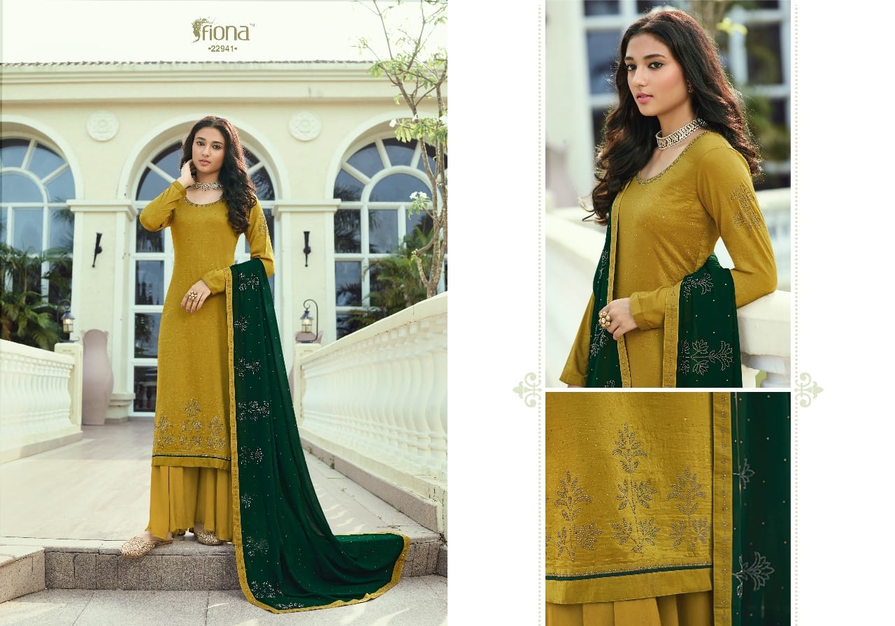 Fiona Launched Ujjwala Vol 5 Shree Soft Silk With Designer Top Salwar Kameez Wholesale Dealer Surat