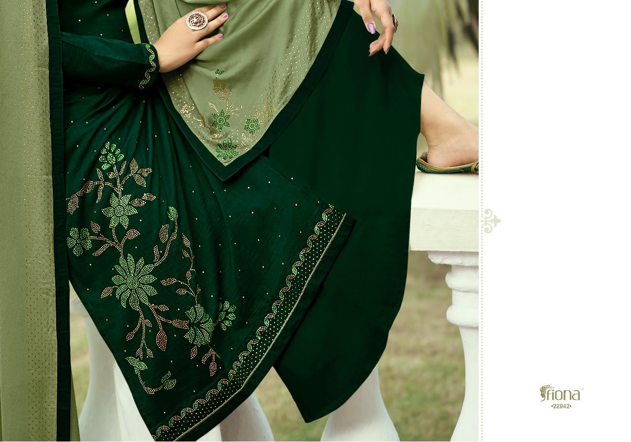 Fiona Launched Ujjwala Vol 5 Shree Soft Silk With Designer Top Salwar Kameez Wholesale Dealer Surat