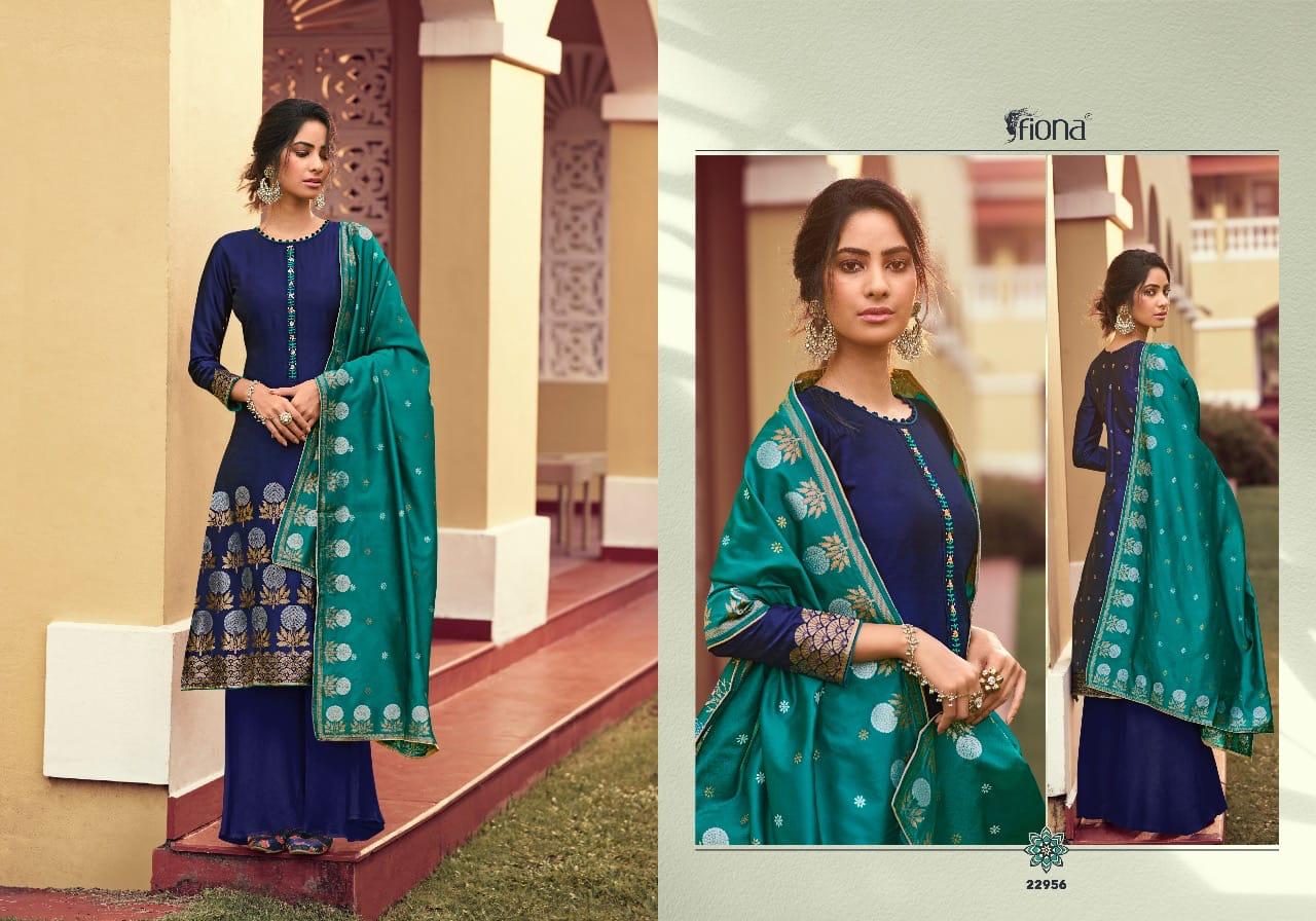 Fiona Launched Gulzar Jacquard With Handwork Wedding Wear Salwar Suits Wholesale Dealer Surat