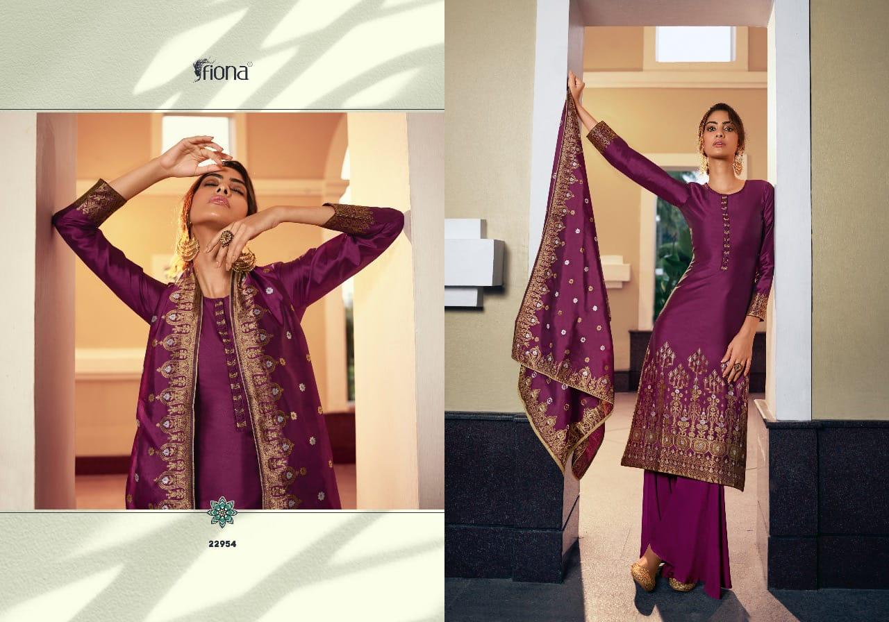 Fiona Launched Gulzar Jacquard With Handwork Wedding Wear Salwar Suits Wholesale Dealer Surat