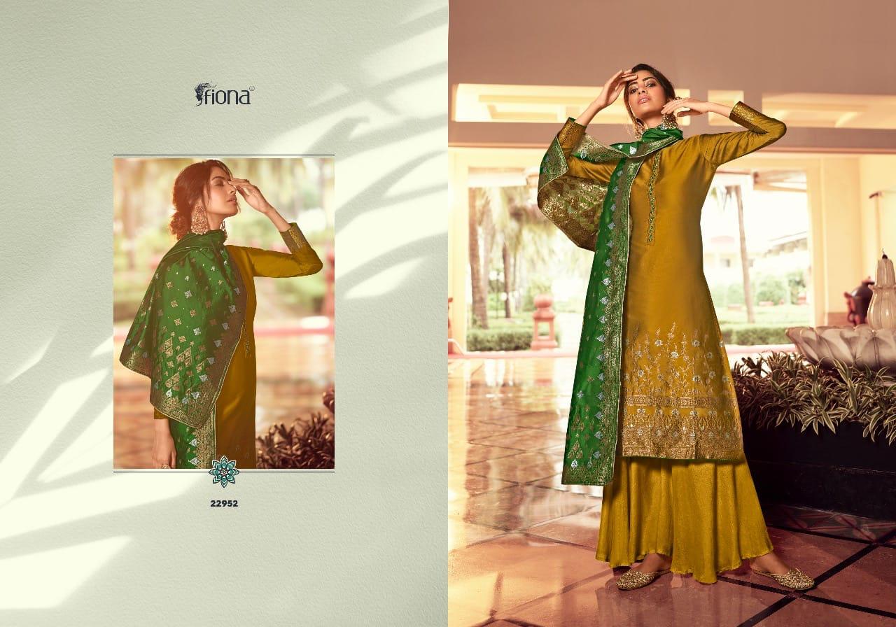 Fiona Launched Gulzar Jacquard With Handwork Wedding Wear Salwar Suits Wholesale Dealer Surat