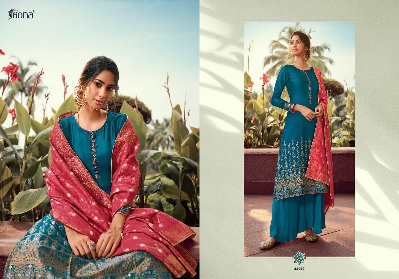 Fiona Launched Gulzar Jacquard With Handwork Wedding Wear Salwar Suits Wholesale Dealer Surat