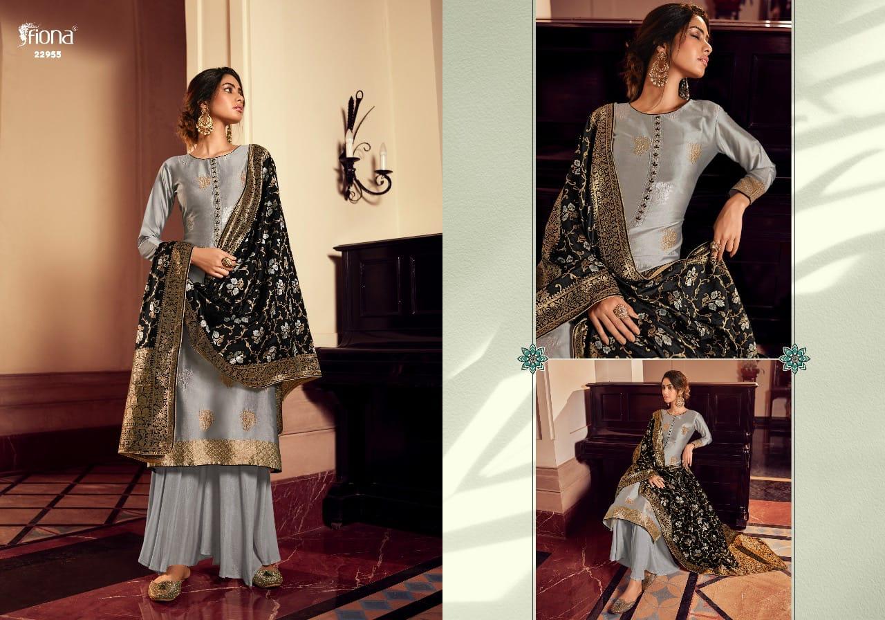 Fiona Launched Gulzar Jacquard With Handwork Wedding Wear Salwar Suits Wholesale Dealer Surat