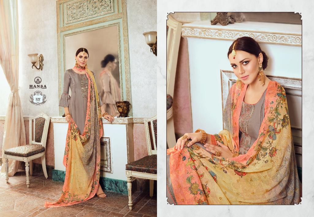 Hansa Hidaya Presents Ara Satin Georgette With Embroidery Work Salwar Kameez Wholesale Dealer Surat