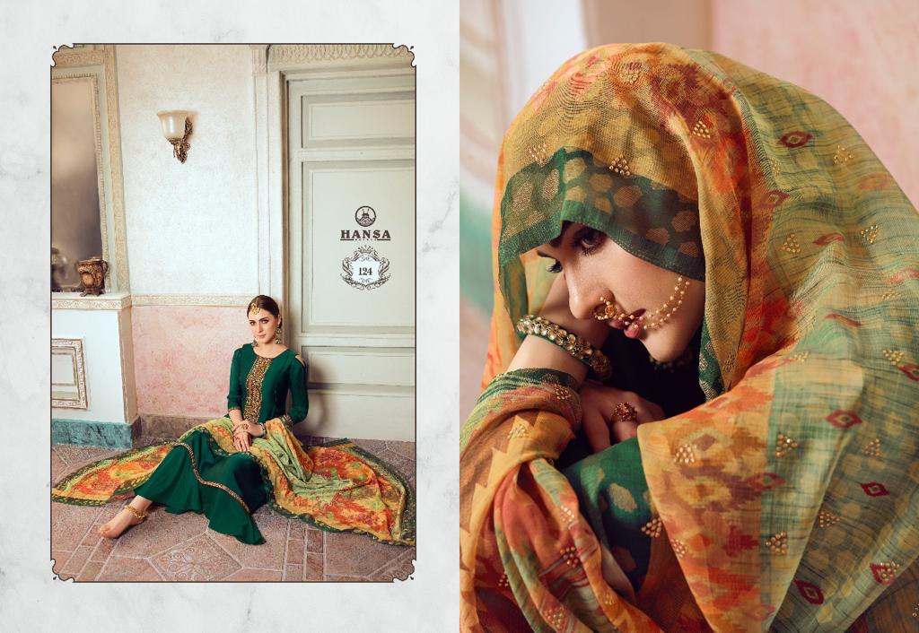 Hansa Hidaya Presents Ara Satin Georgette With Embroidery Work Salwar Kameez Wholesale Dealer Surat
