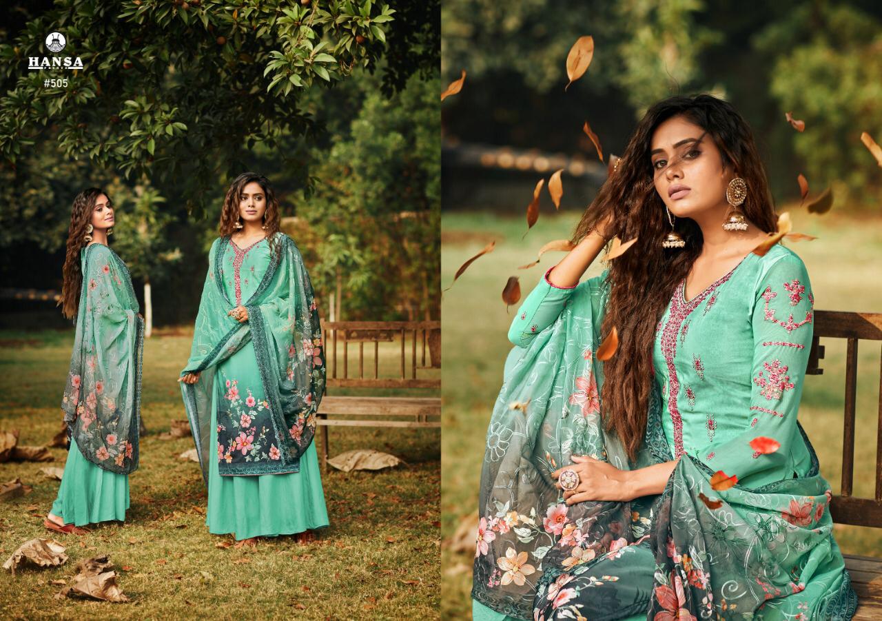 Hansa Launched Somya Crape Digital Print With Work Salwar Kameez Wholesale Dealer Surat