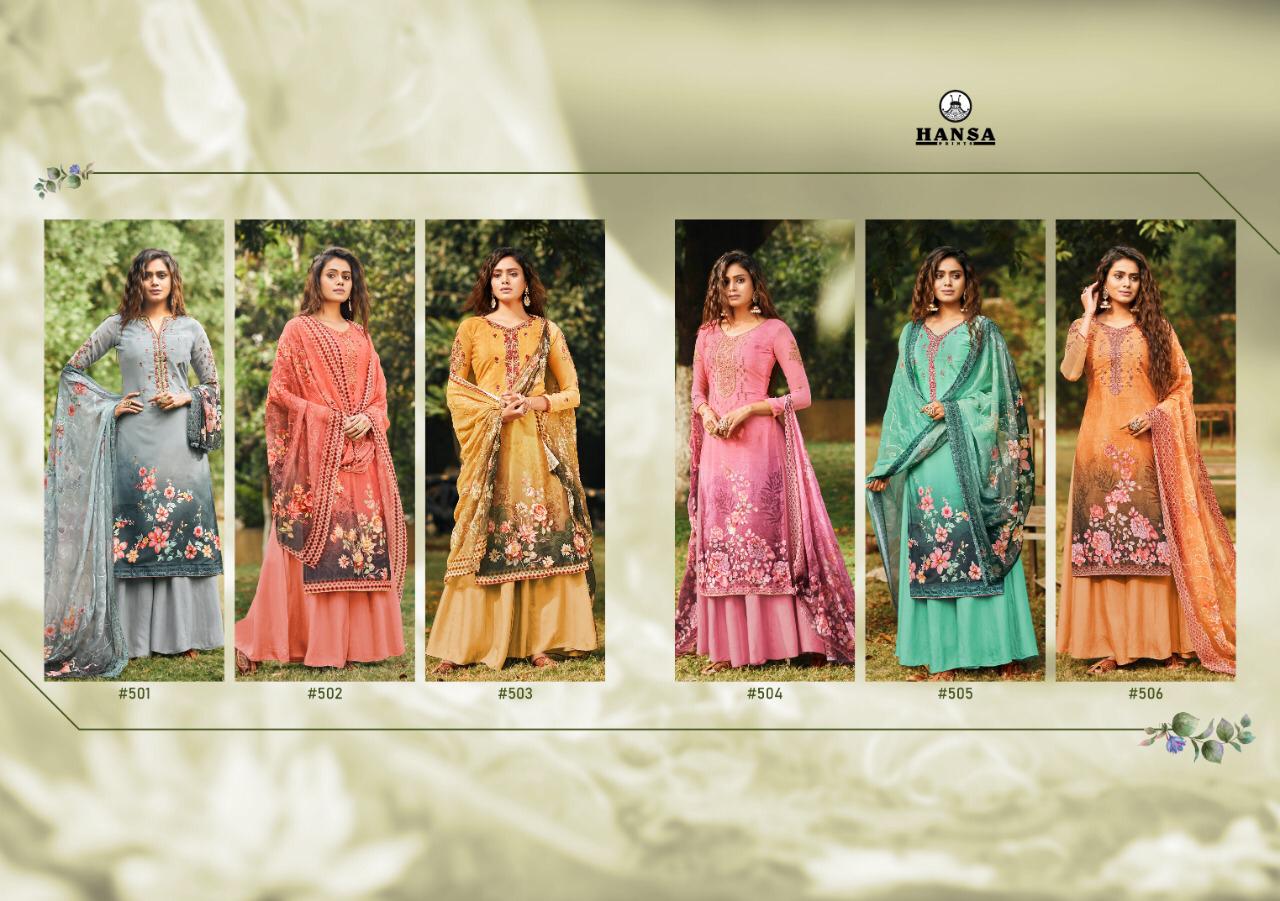 Hansa Launched Somya Crape Digital Print With Work Salwar Kameez Wholesale Dealer Surat