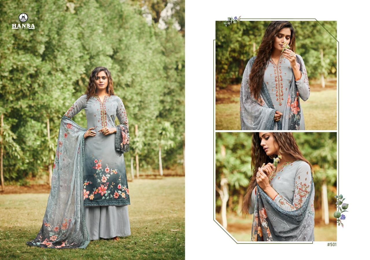 Hansa Launched Somya Crape Digital Print With Work Salwar Kameez Wholesale Dealer Surat