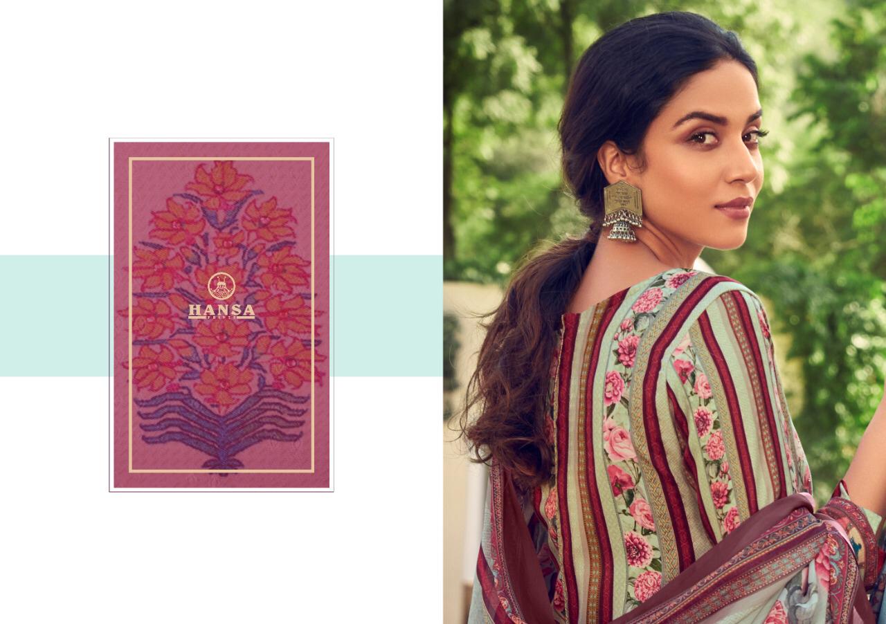 Hansa Launched Hidaya Sara Pashmina Digital Print With Hand Work Salwar Kameez