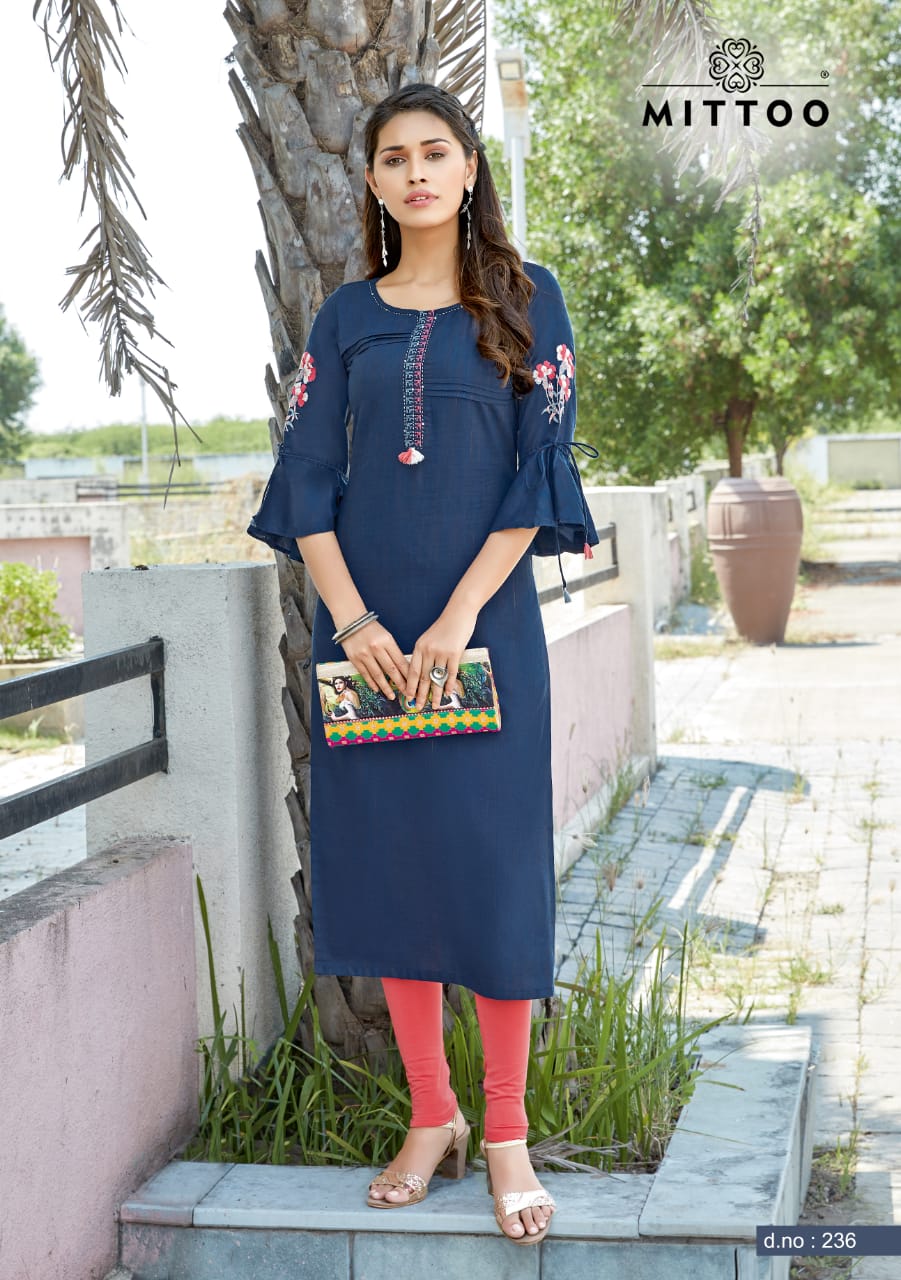 Mittoo Launched Payal Vol 15 Two Tone Viscose Rayon Fancy Designer Kurtis Wholesale Dealer Surat