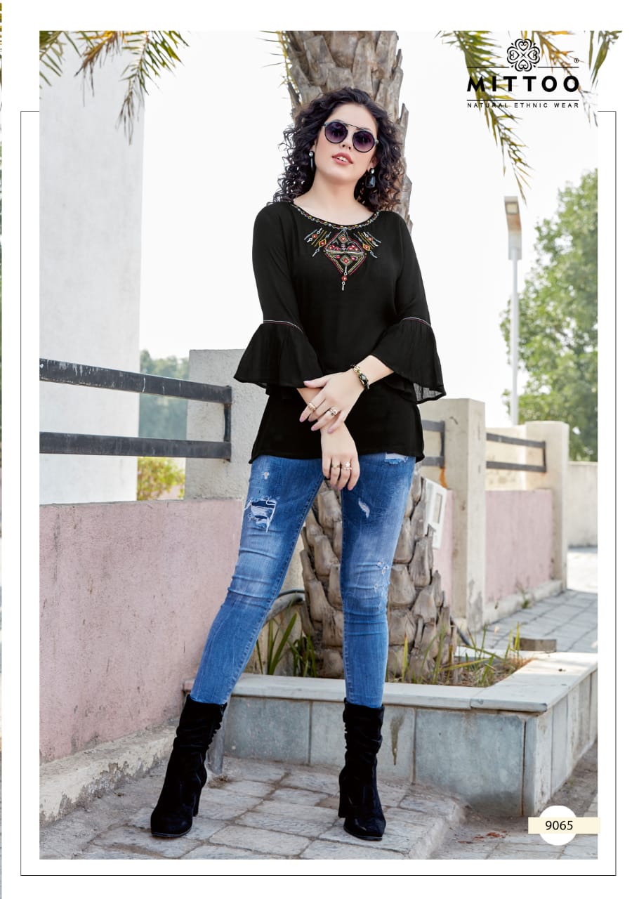 Mittoo Presents Poorva Vol 9 Pure Viscose Fancy Designer Readymade Tops Wholesale Dealer Surat
