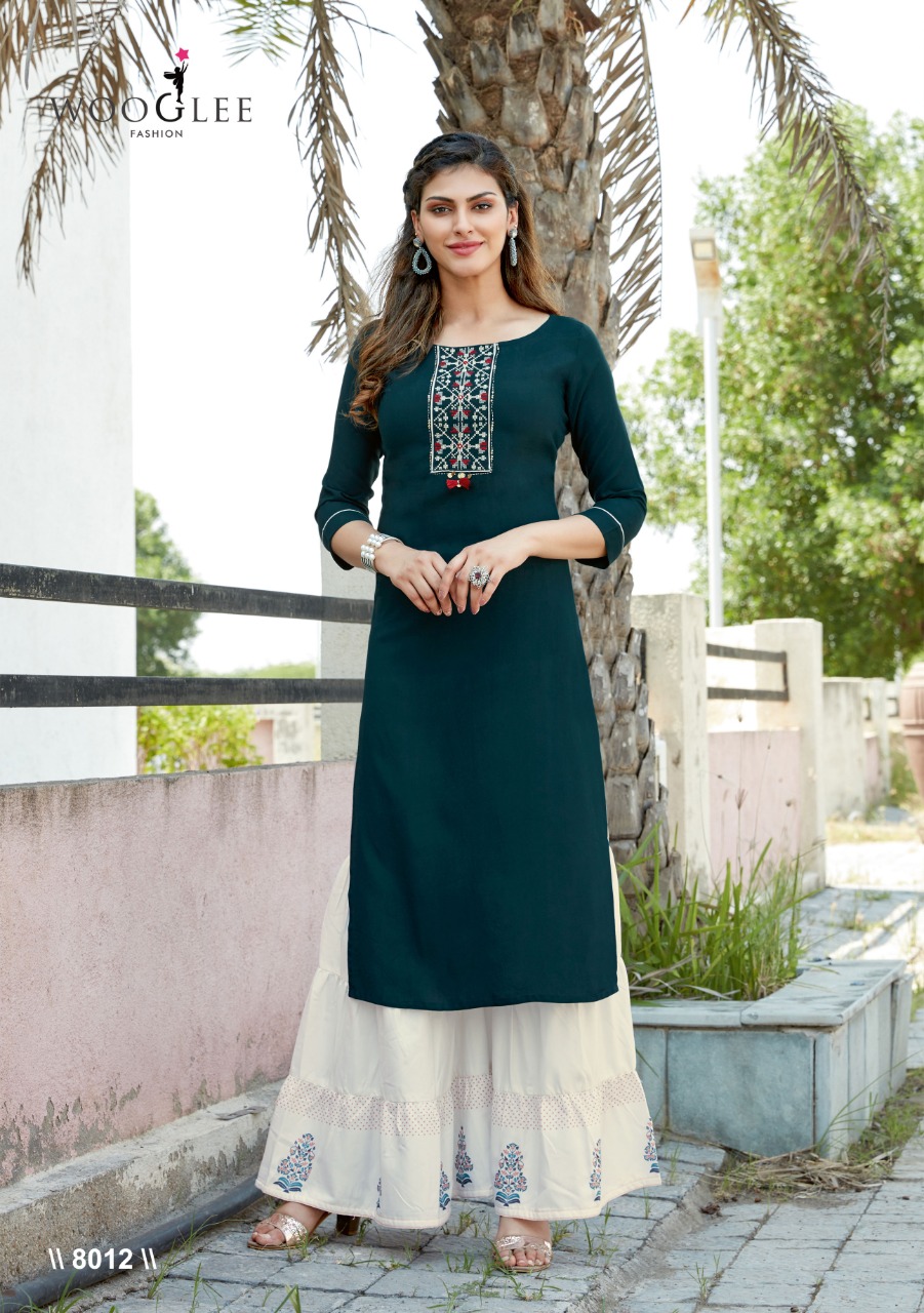 Mittoo Wooglee Presents Rose Vol 2 Heavy Rayon With Embroidery Handwork Kurtis Wholesale Dealer Surat