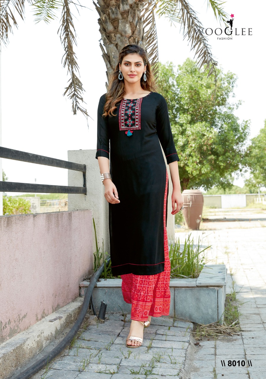 Mittoo Wooglee Presents Rose Vol 2 Heavy Rayon With Embroidery Handwork Kurtis Wholesale Dealer Surat