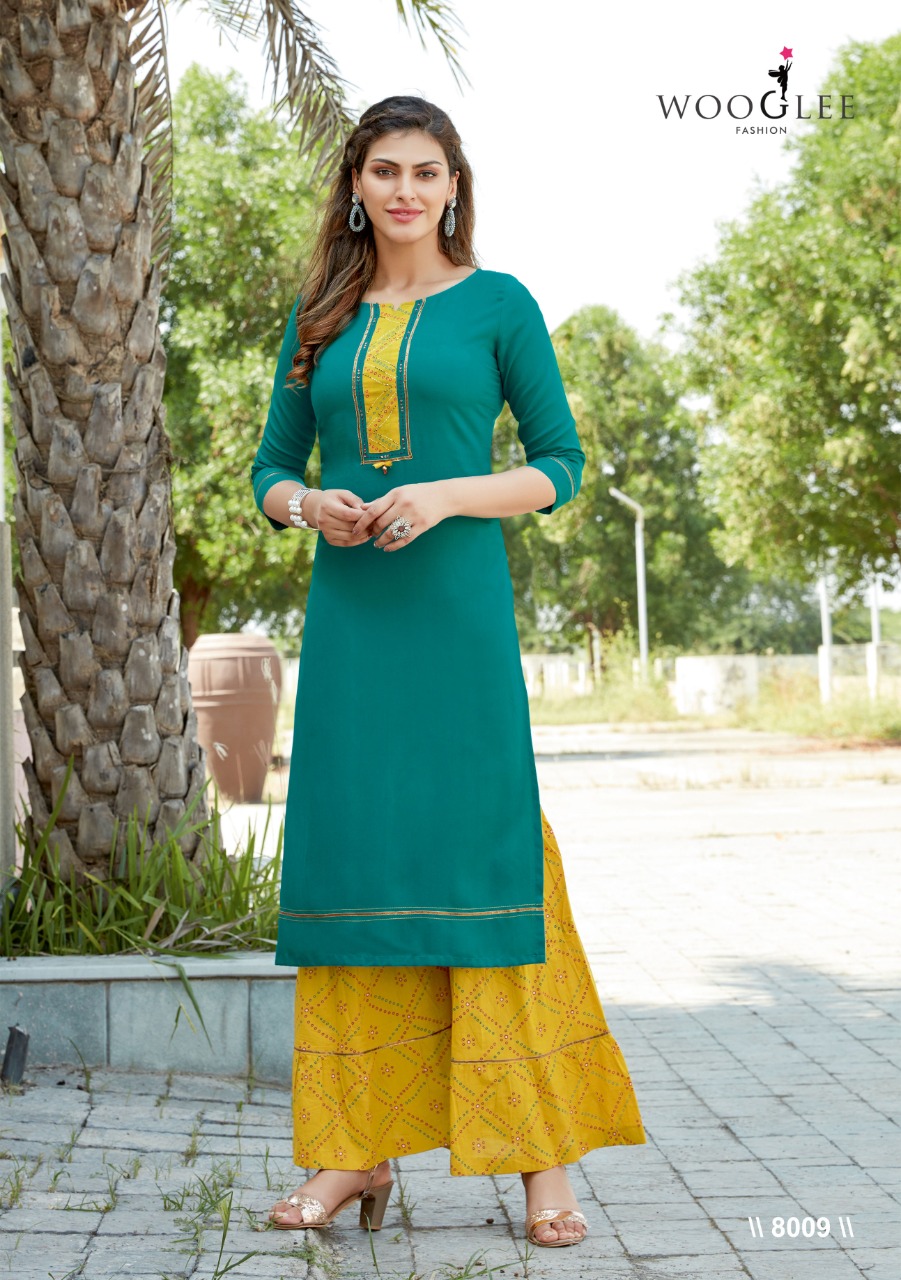 Mittoo Wooglee Presents Rose Vol 2 Heavy Rayon With Embroidery Handwork Kurtis Wholesale Dealer Surat