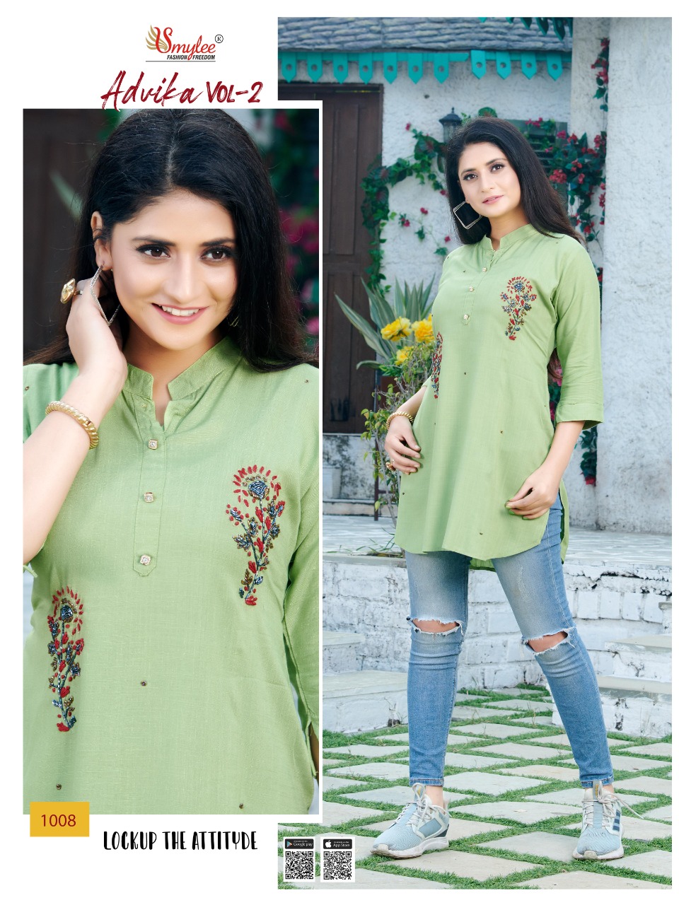 Smylee Fashion Launched Advika Vol 2 Heavy Rayon Slub With Handwork Kurtis Wholesale Dealer Surat