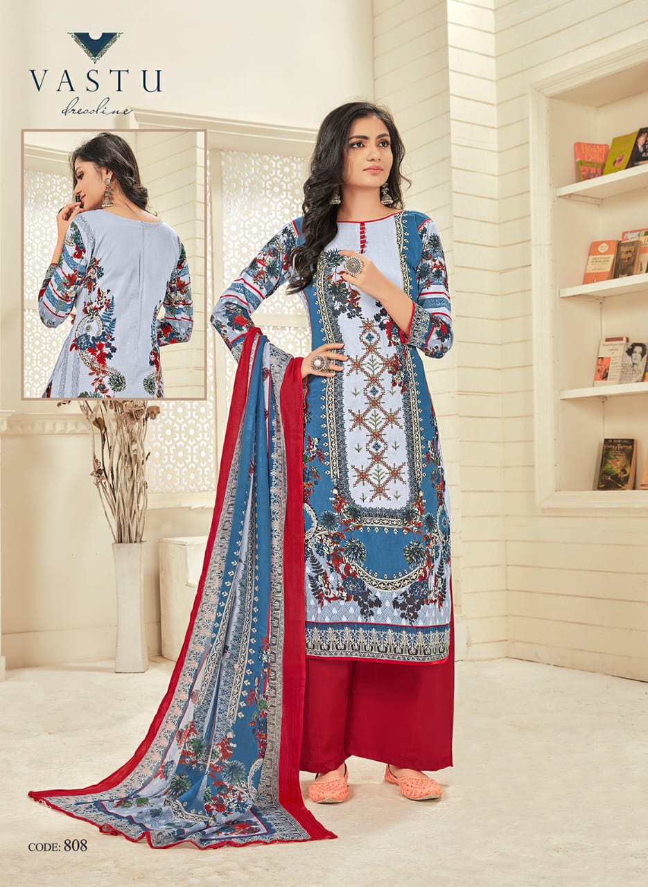 Vastu Tex Launched Samrina Lawn Cotton With Heavy Kashmiri Work Salwar Suits Wholesale Dealer Surat