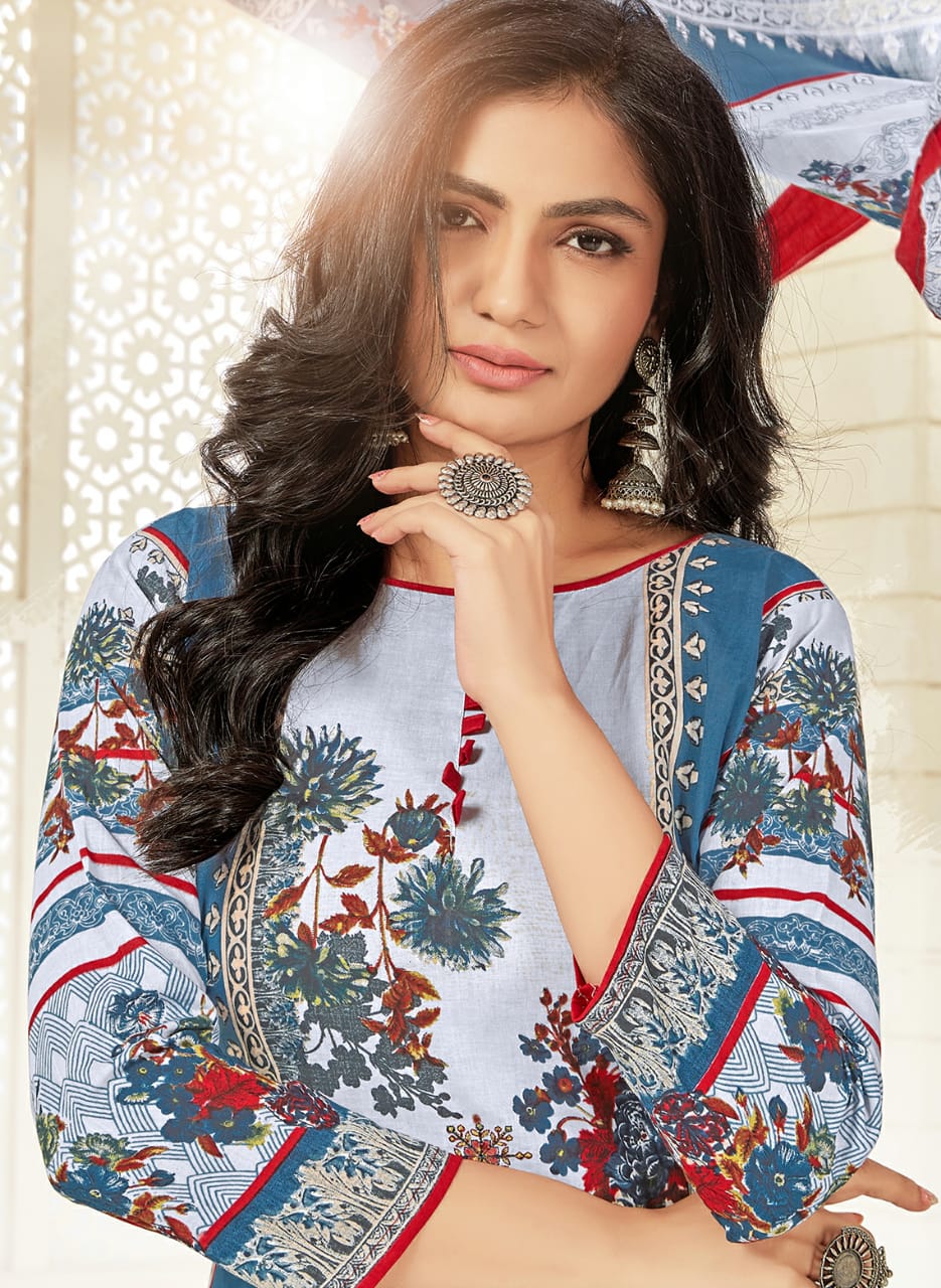 Vastu Tex Launched Samrina Lawn Cotton With Heavy Kashmiri Work Salwar Suits Wholesale Dealer Surat